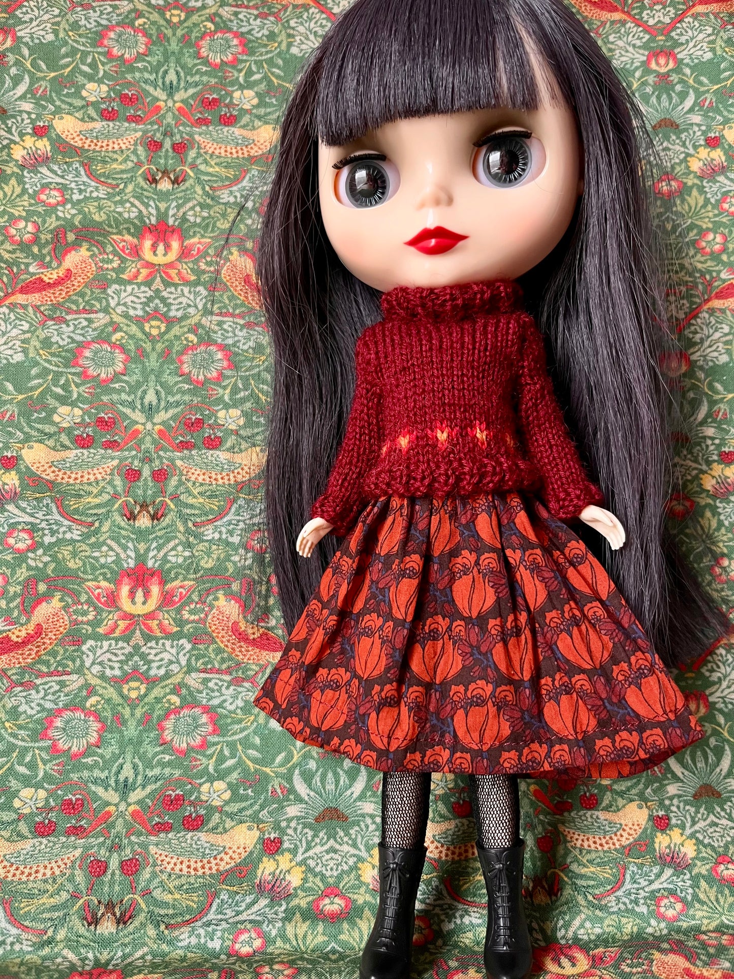 Liberty Dress & Daisy Sweater Set for Blythe Doll