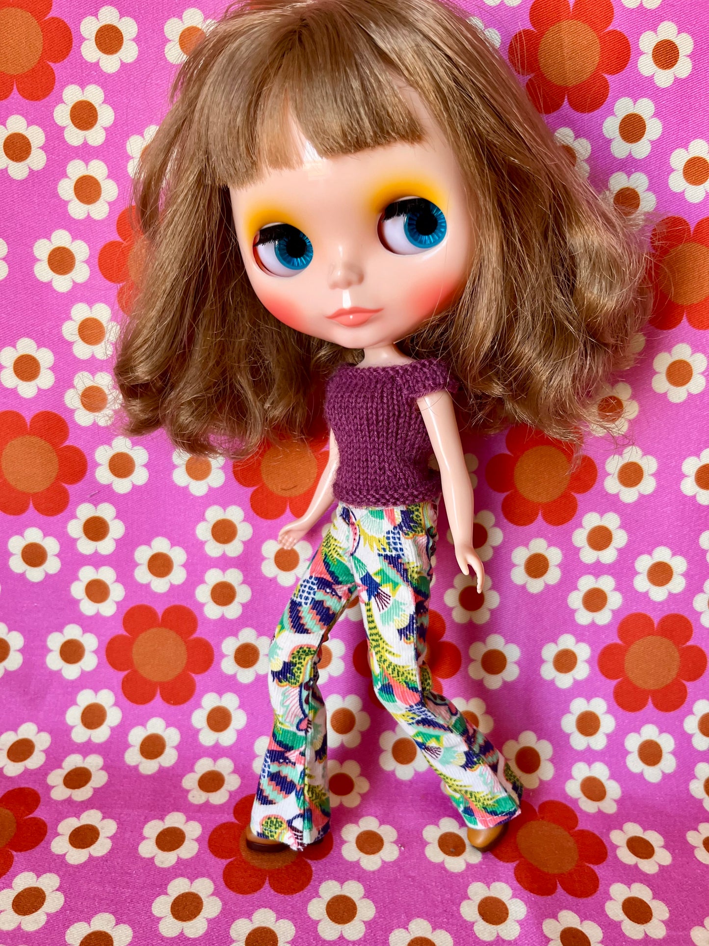Liberty  Flared Jeans Corduroy Trousers for Blythe Doll