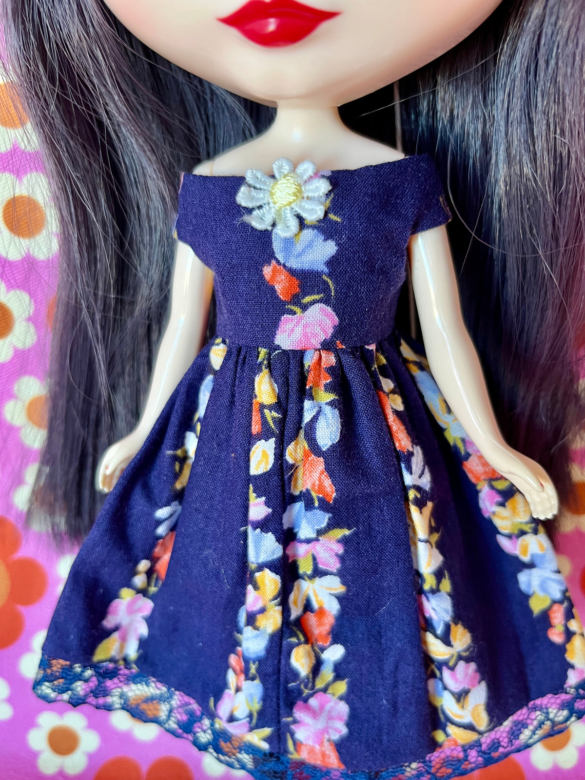 Horrockses Vintage Fabric Dress for Blythe Doll