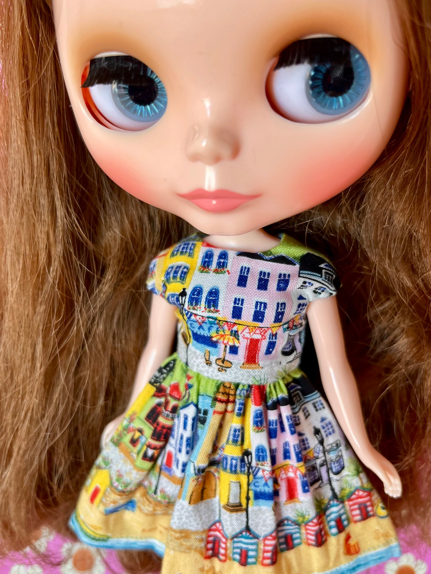 Summer Cap Sleeve Dress for Blythe Doll
