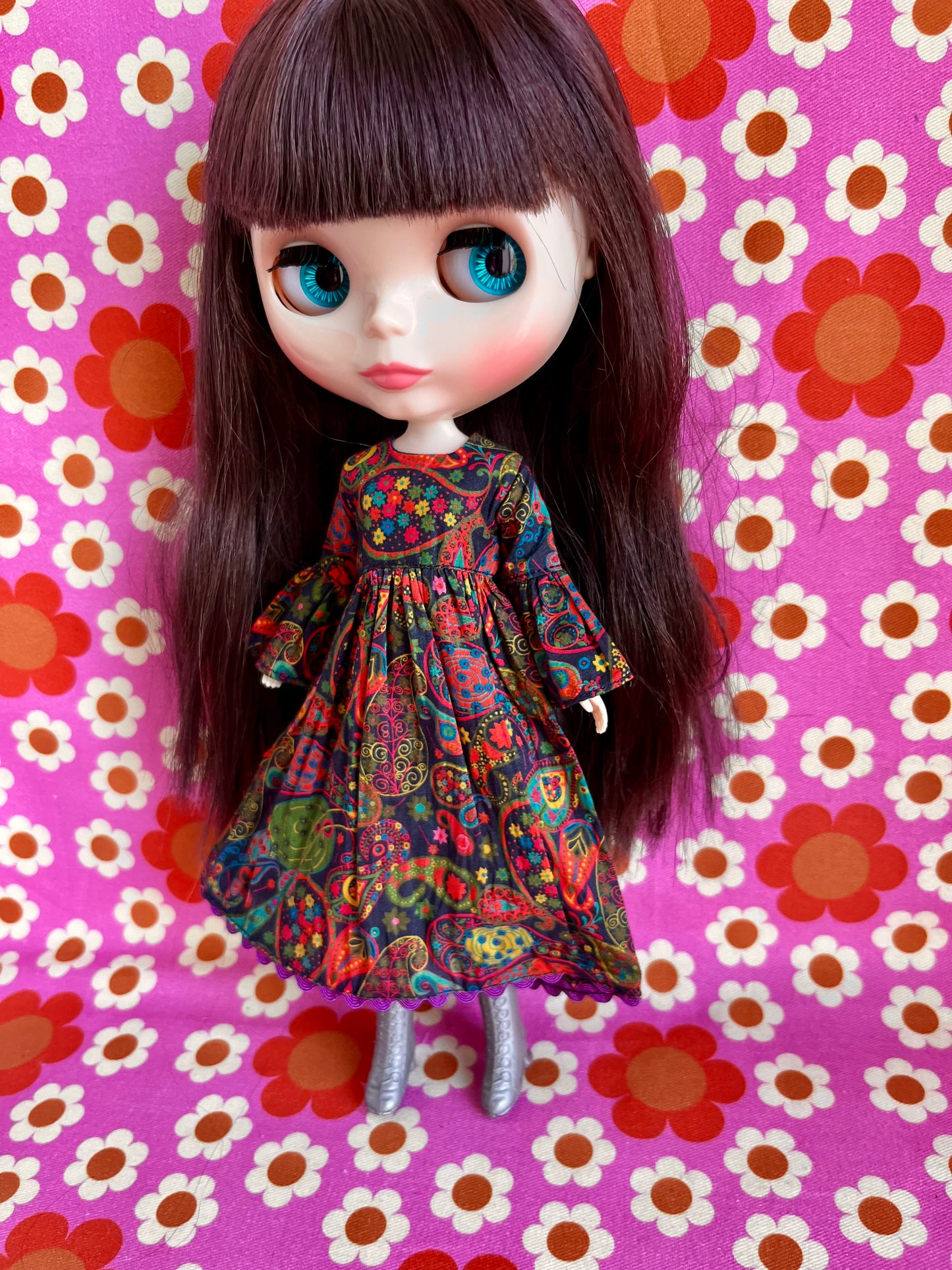 Liberty Neon Paisley Psychedelic Dress