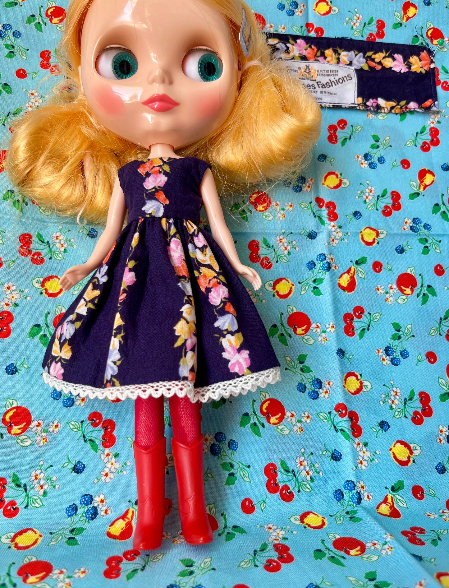 Horrockses Vintage Fabric Dress for Blythe Doll