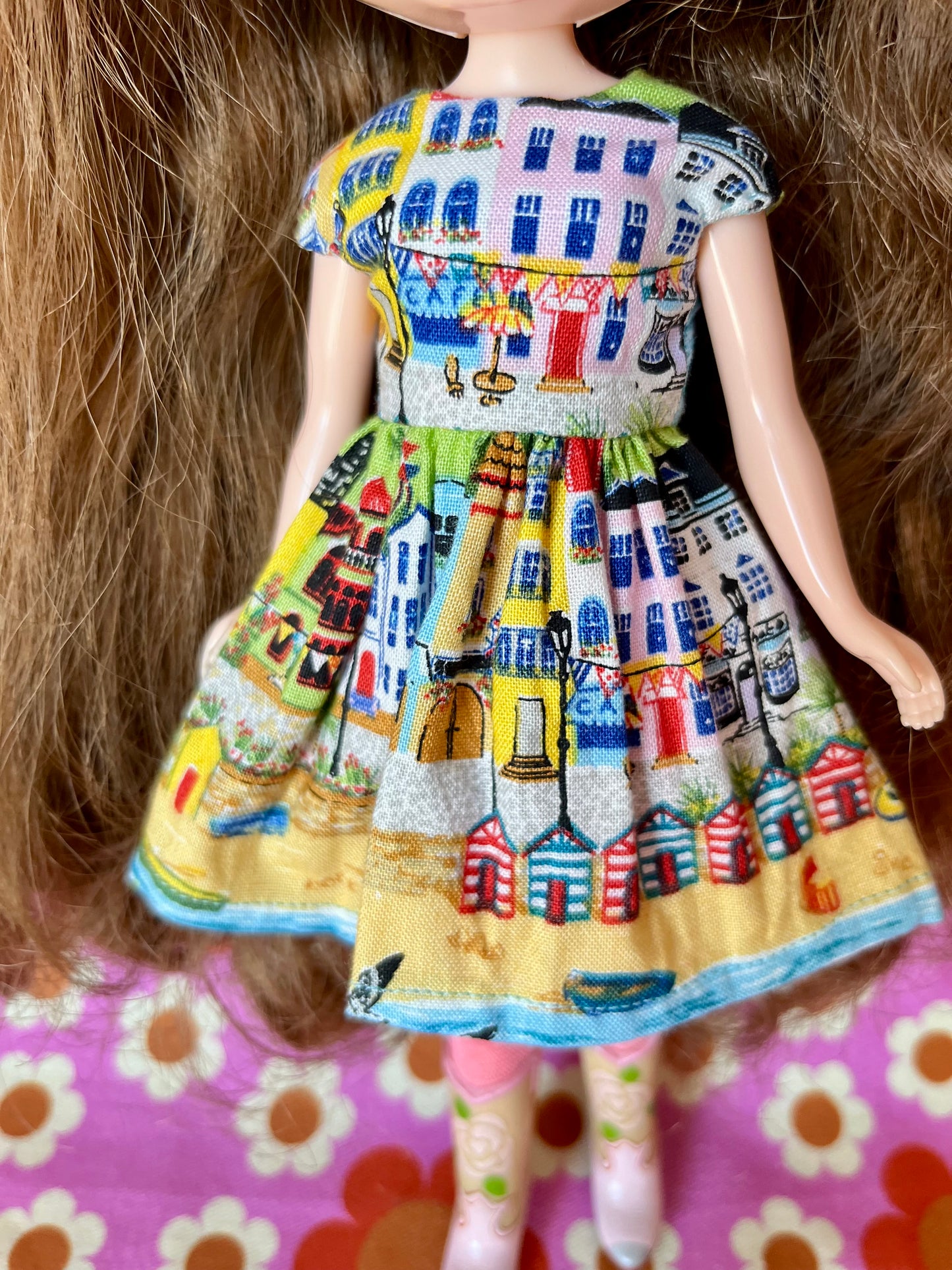 Summer Cap Sleeve Dress for Blythe Doll