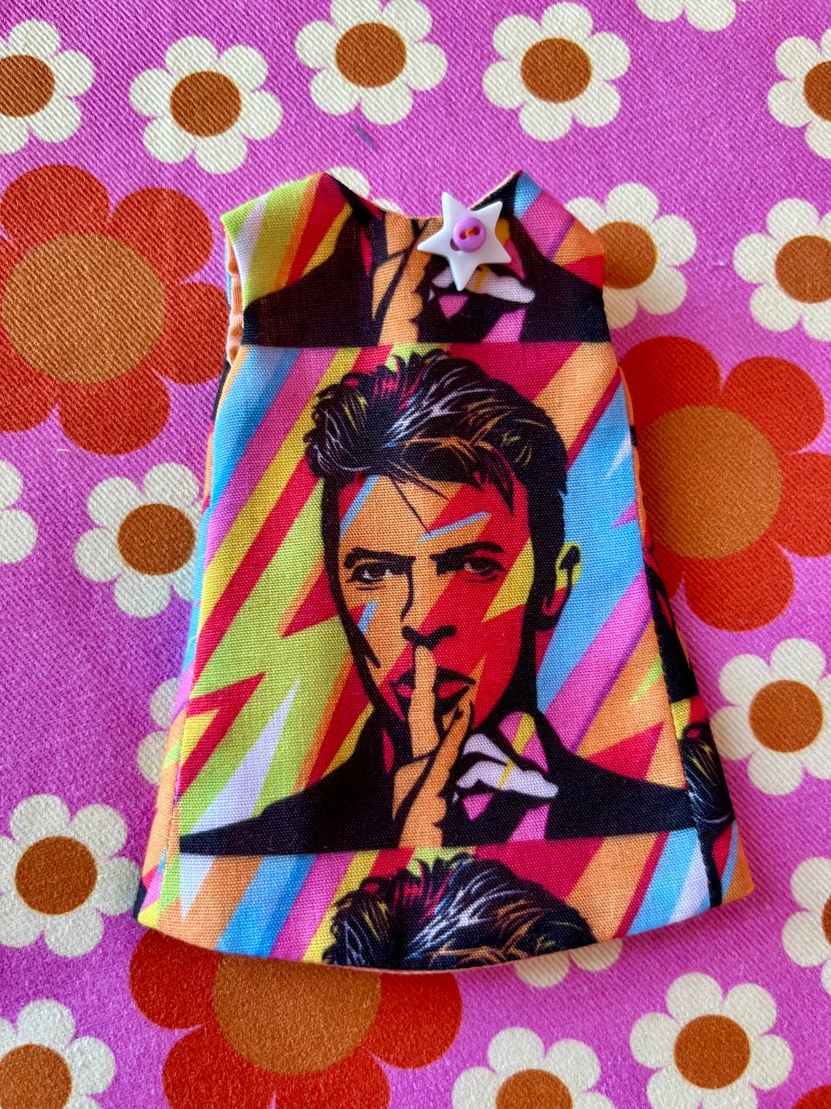 Bowie Print Mod Cilla Shift dress