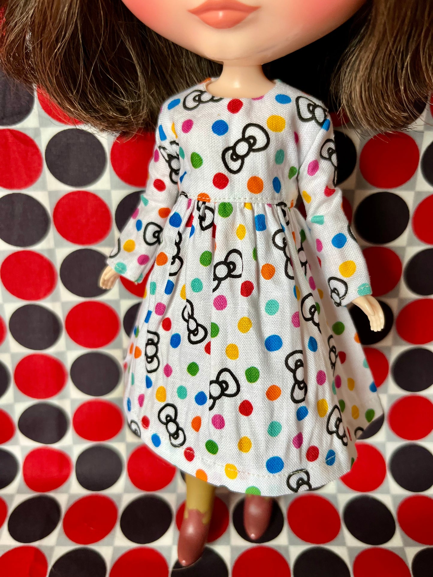 Sale Japanese Hello Kitty Bow Print Dress