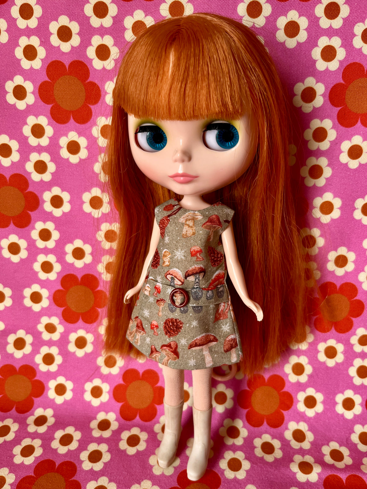 Woodland Mushroom Mod Cilla Shift dress