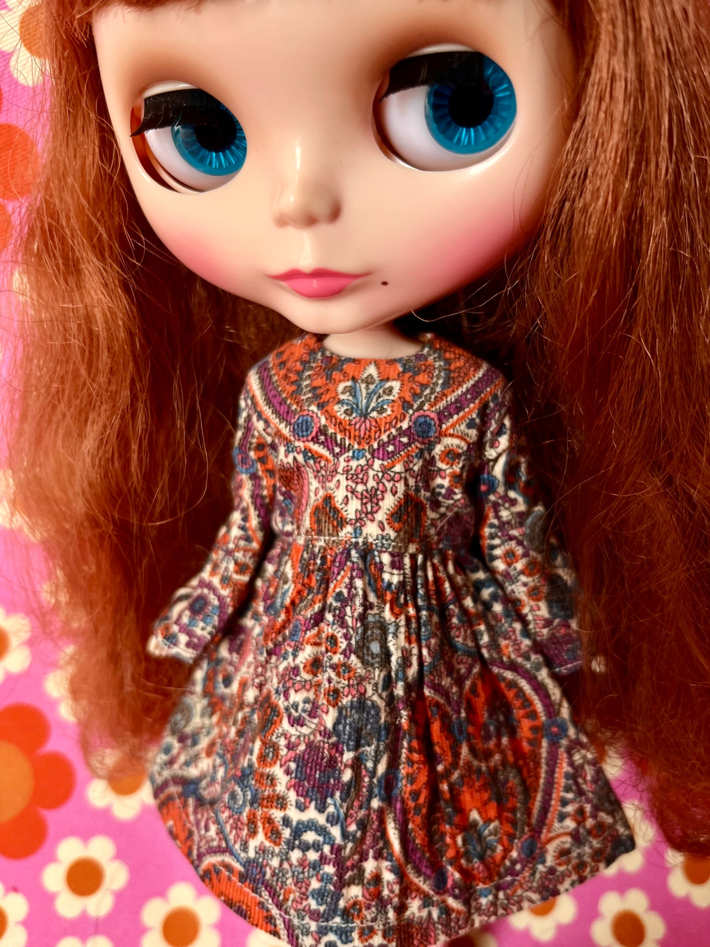Liberty Corduroy Dress for Blythe Doll