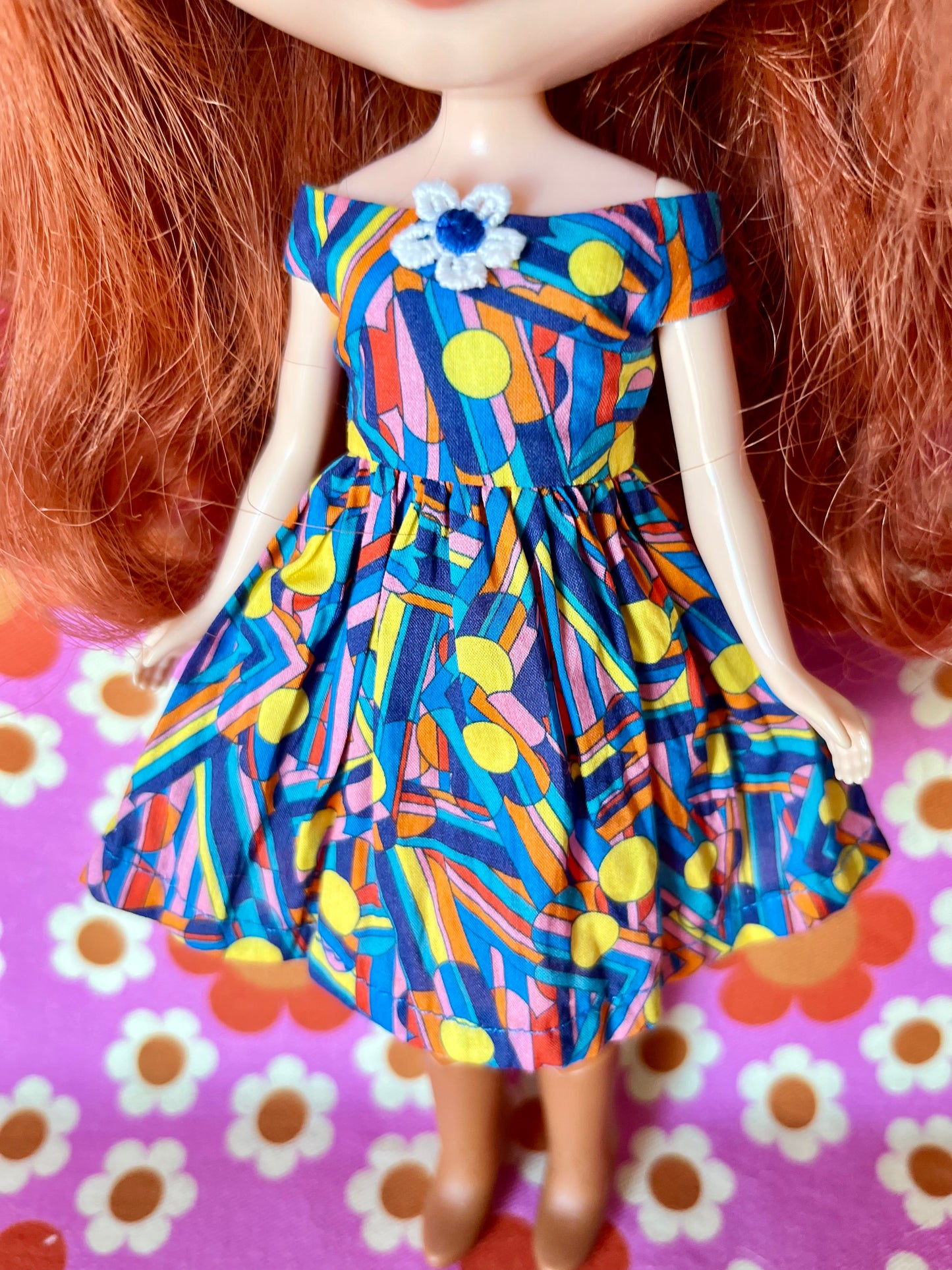 Liberty Off shoulder Sleeve Dress for Blythe Doll