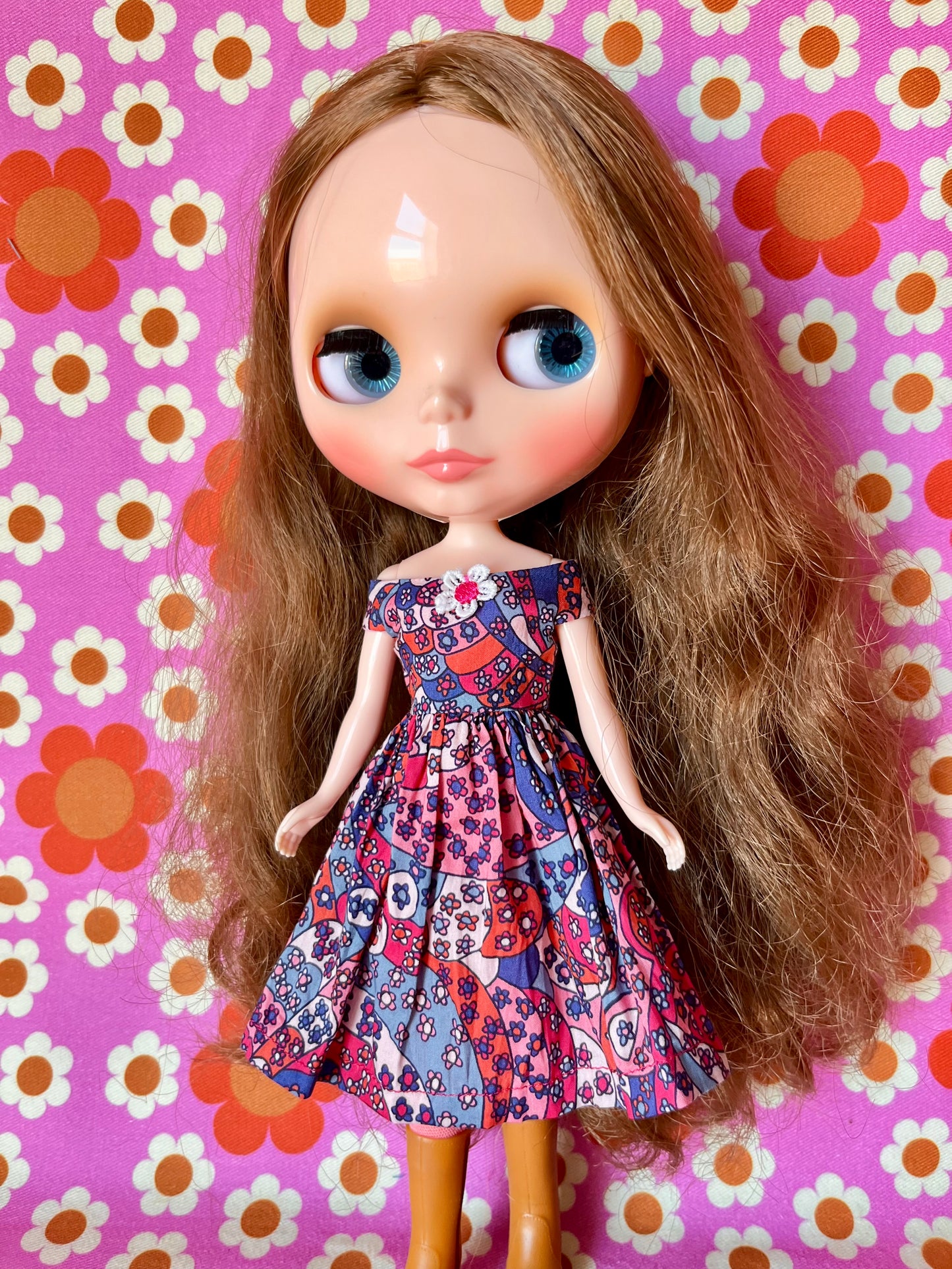 Liberty Off shoulder Sleeve Dress for Blythe Doll