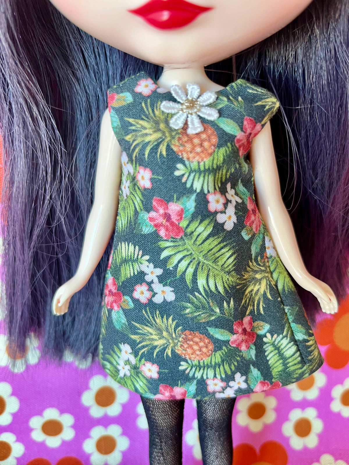 Pineapple Print Mod Cilla Shift dress