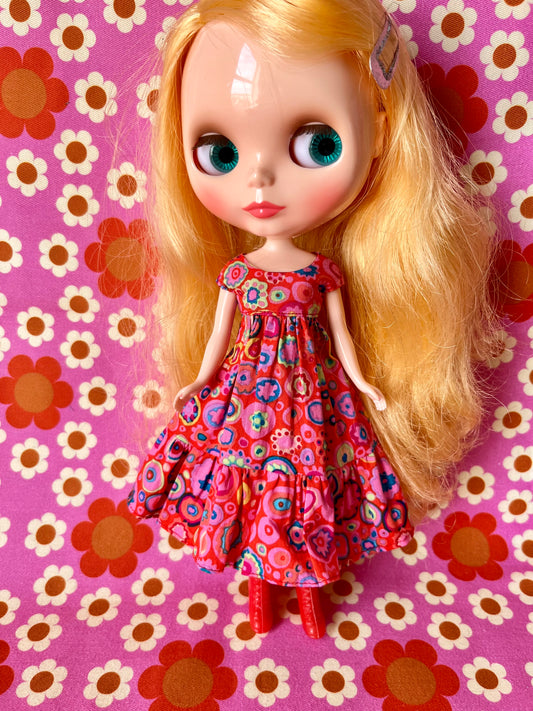 Paperweight  Hippie Red Dress for Blythe Doll