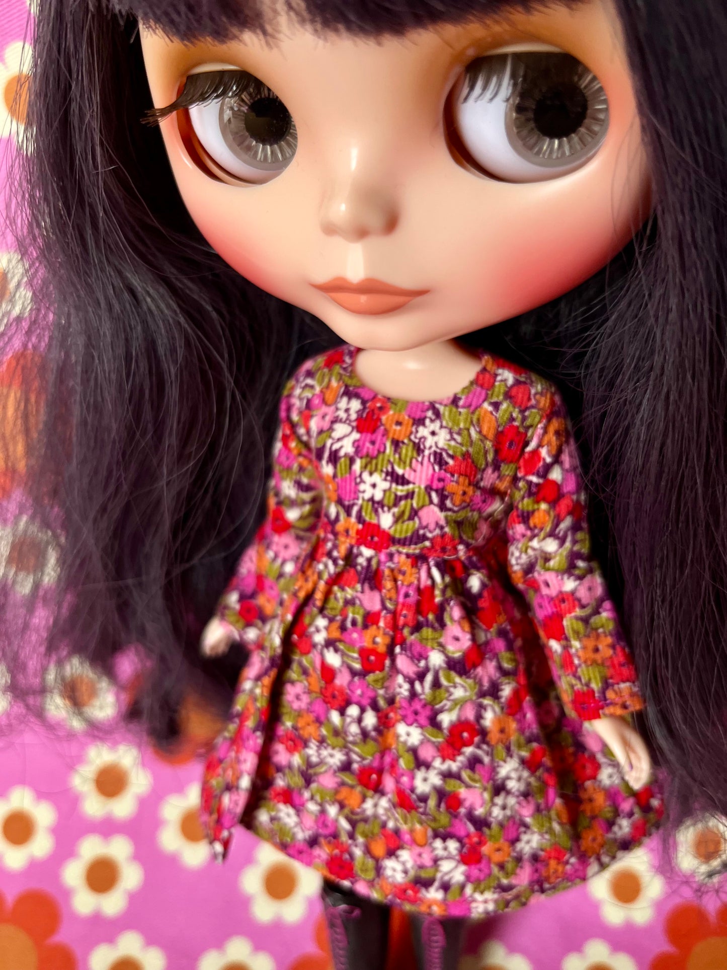 Liberty Corduroy Dress for Blythe Doll