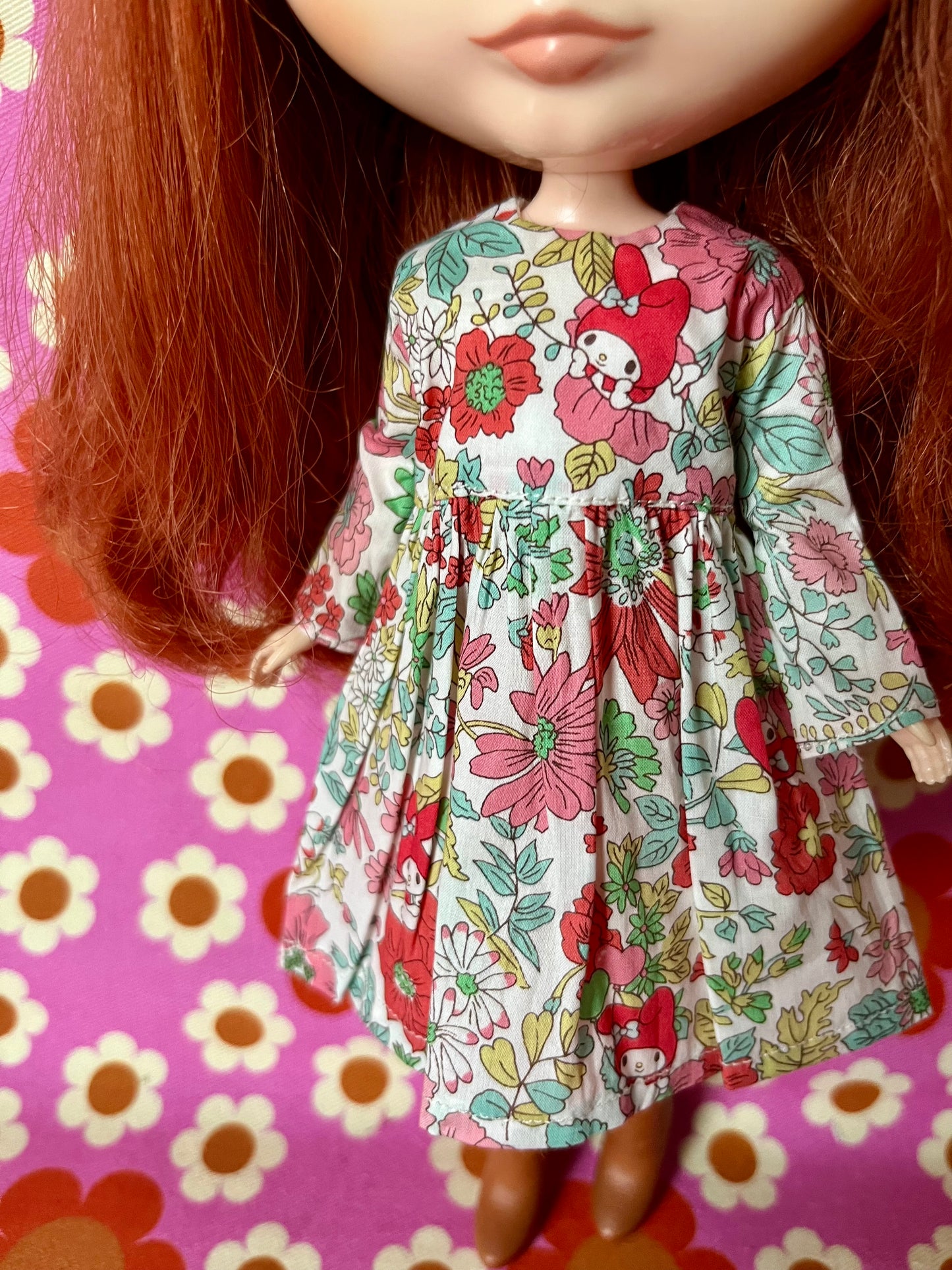 Red My Melody Sanrio Liberty Limited Edition Dress for Blythe Doll