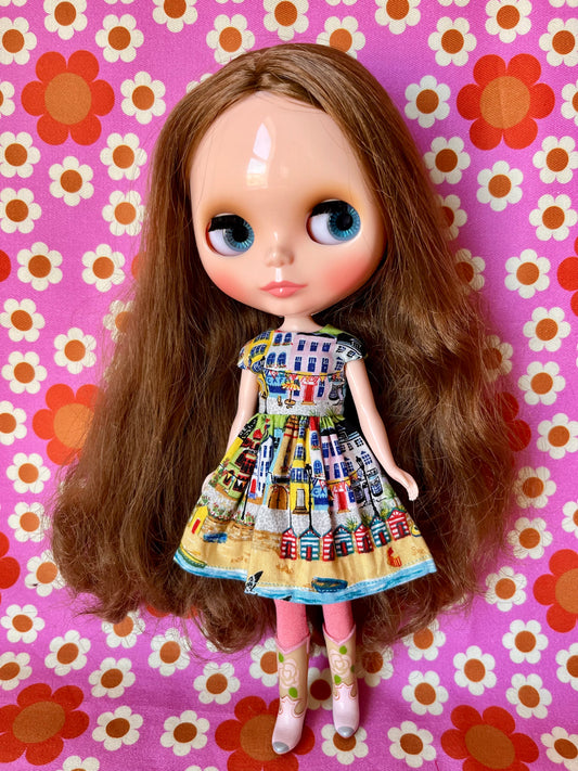 Summer Cap Sleeve Dress for Blythe Doll