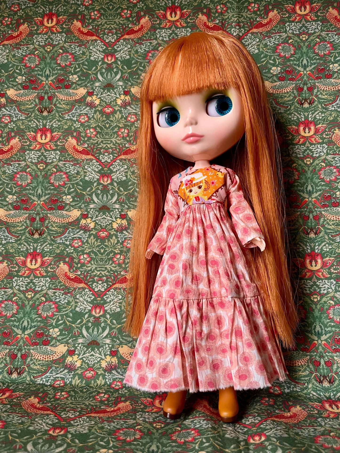 Liberty Long Tirered Hem Dress for Blythe Doll