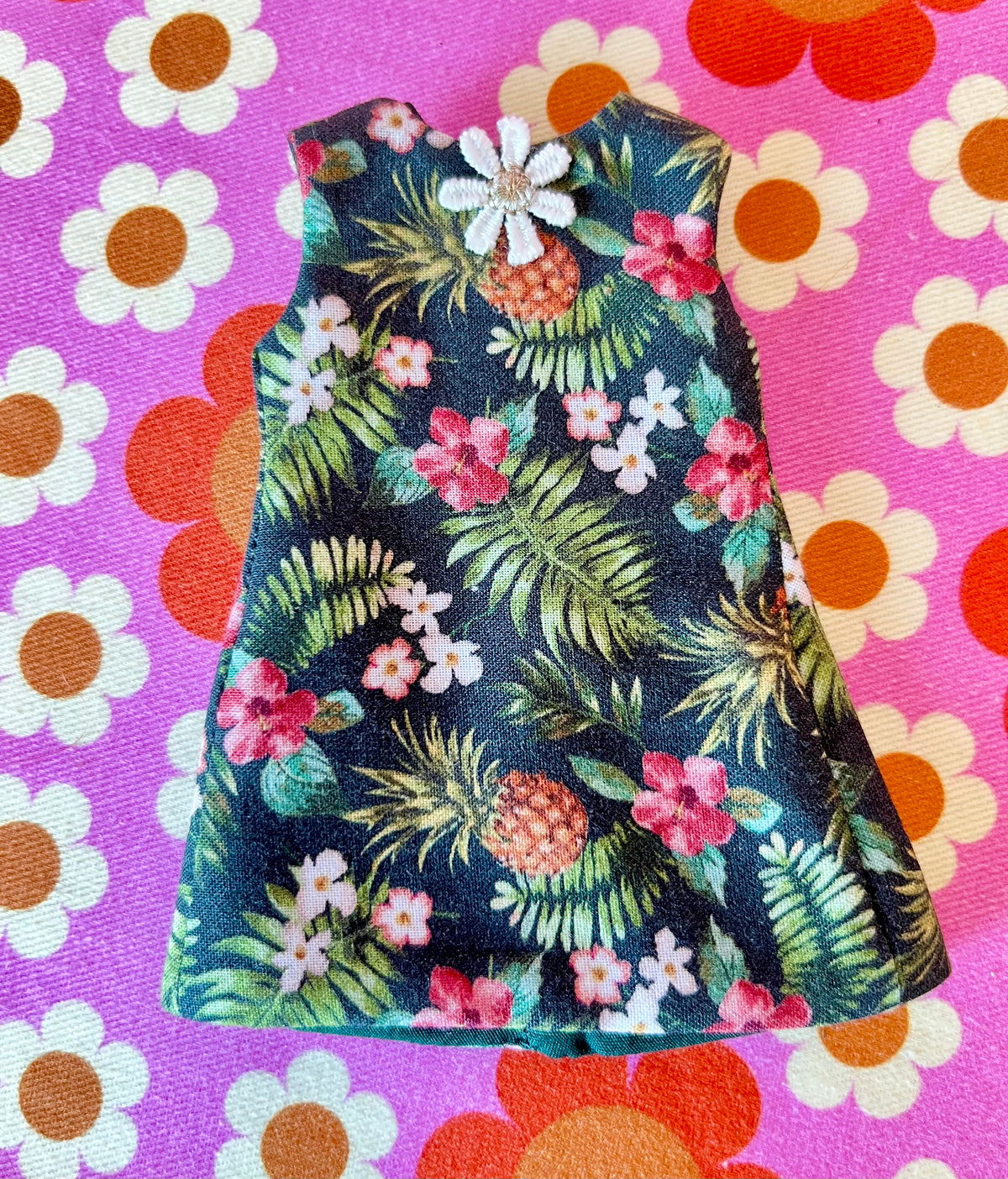 Pineapple Print Mod Cilla Shift dress