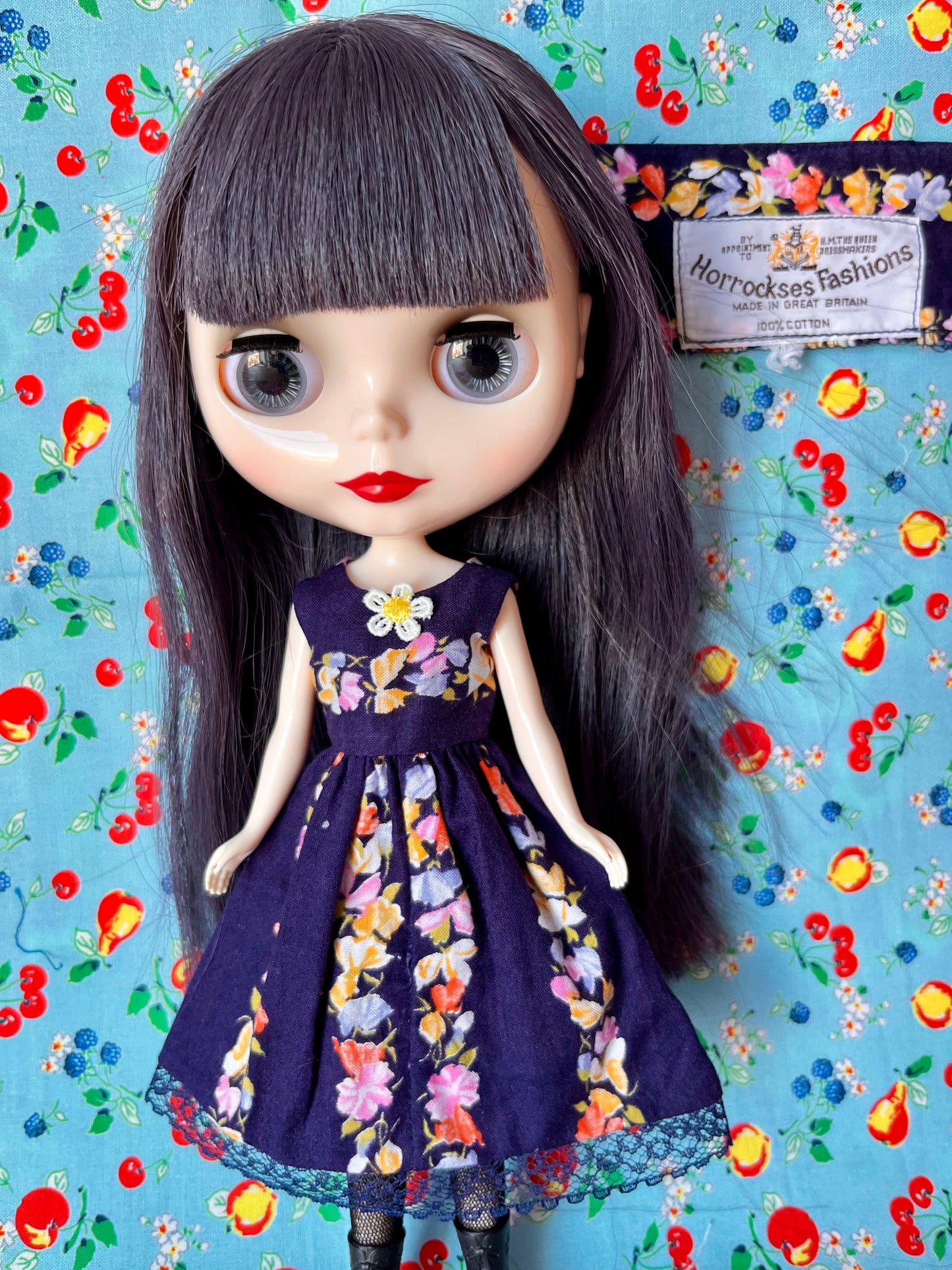 Horrockses Vintage Fabric Dress for Blythe Doll