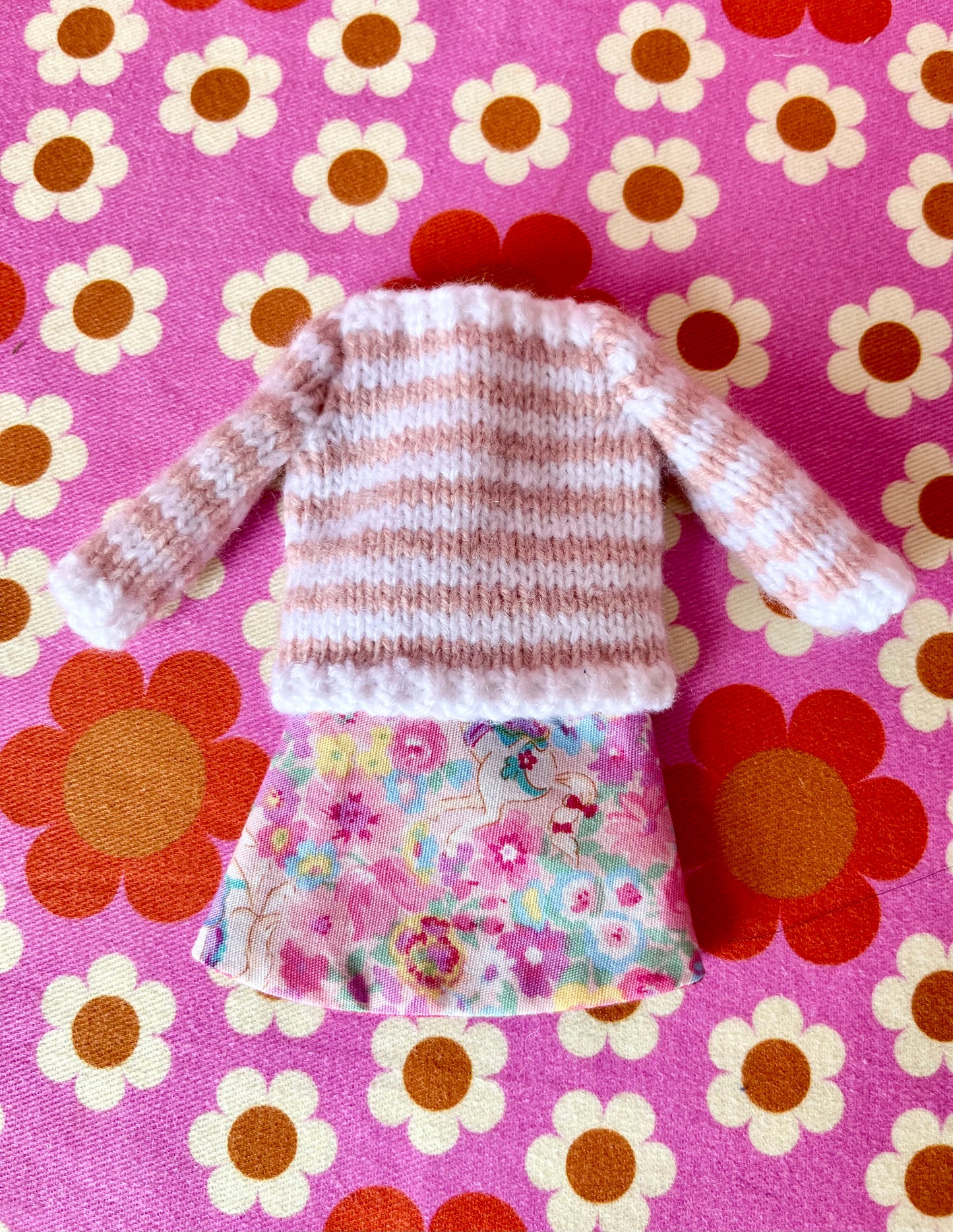 Breton Sweater & Skirt for Blythe Doll