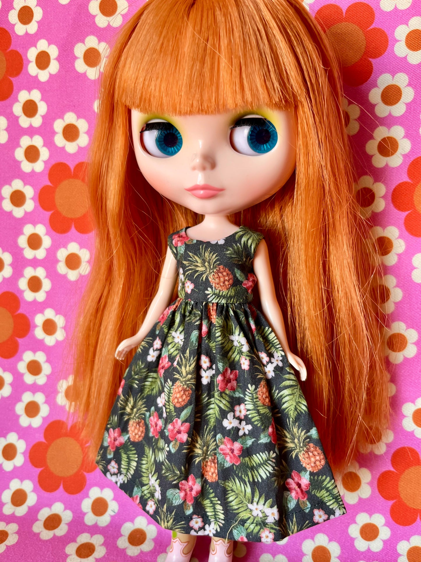 Pineapple Summer Simple Sleeveless Dress for Blythe