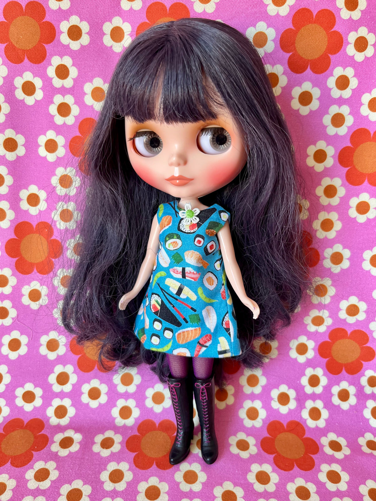Sushi Print Mod Cilla Shift dress