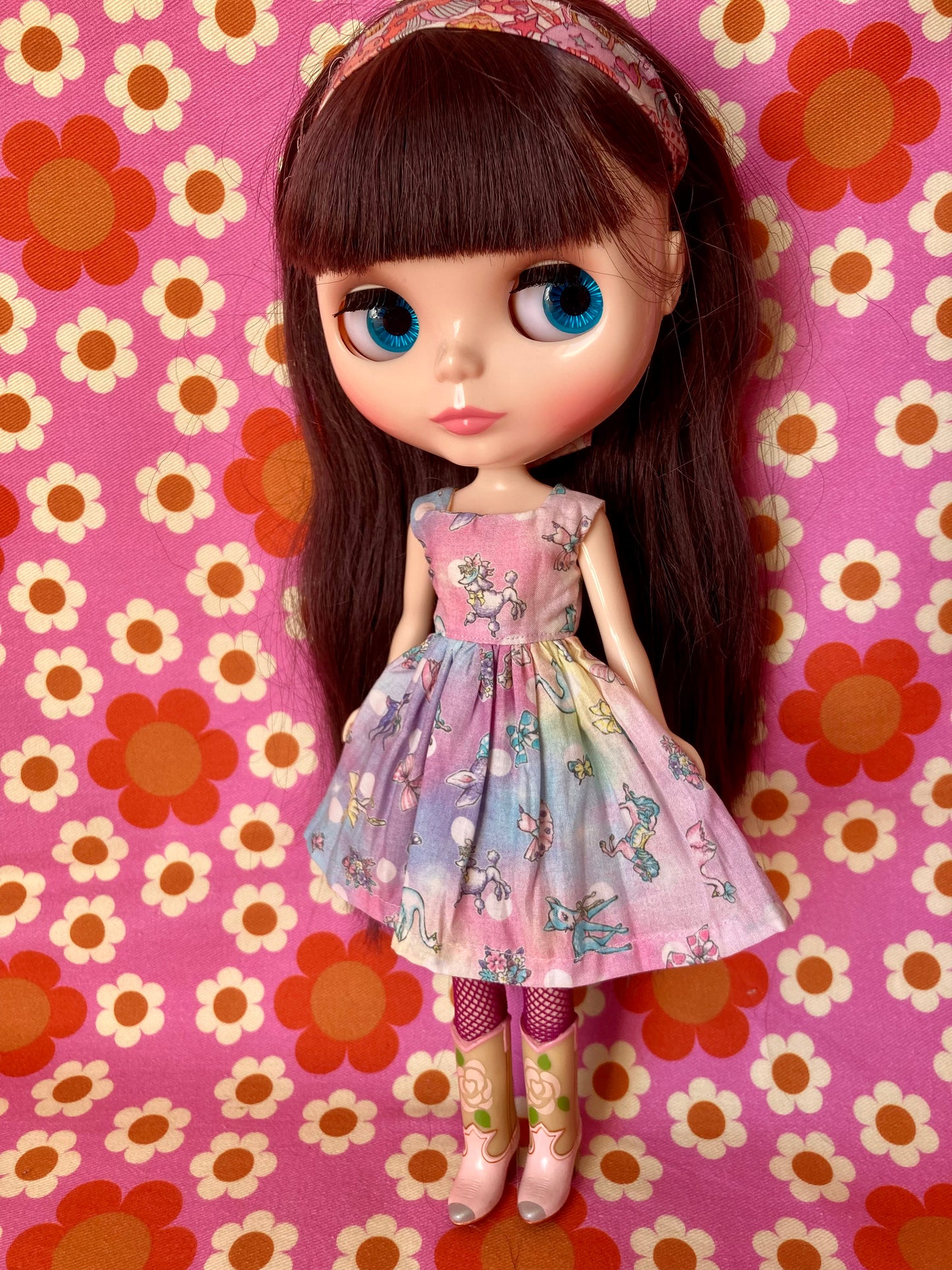 Joli Fleur Poodle Dress for Blythe Doll