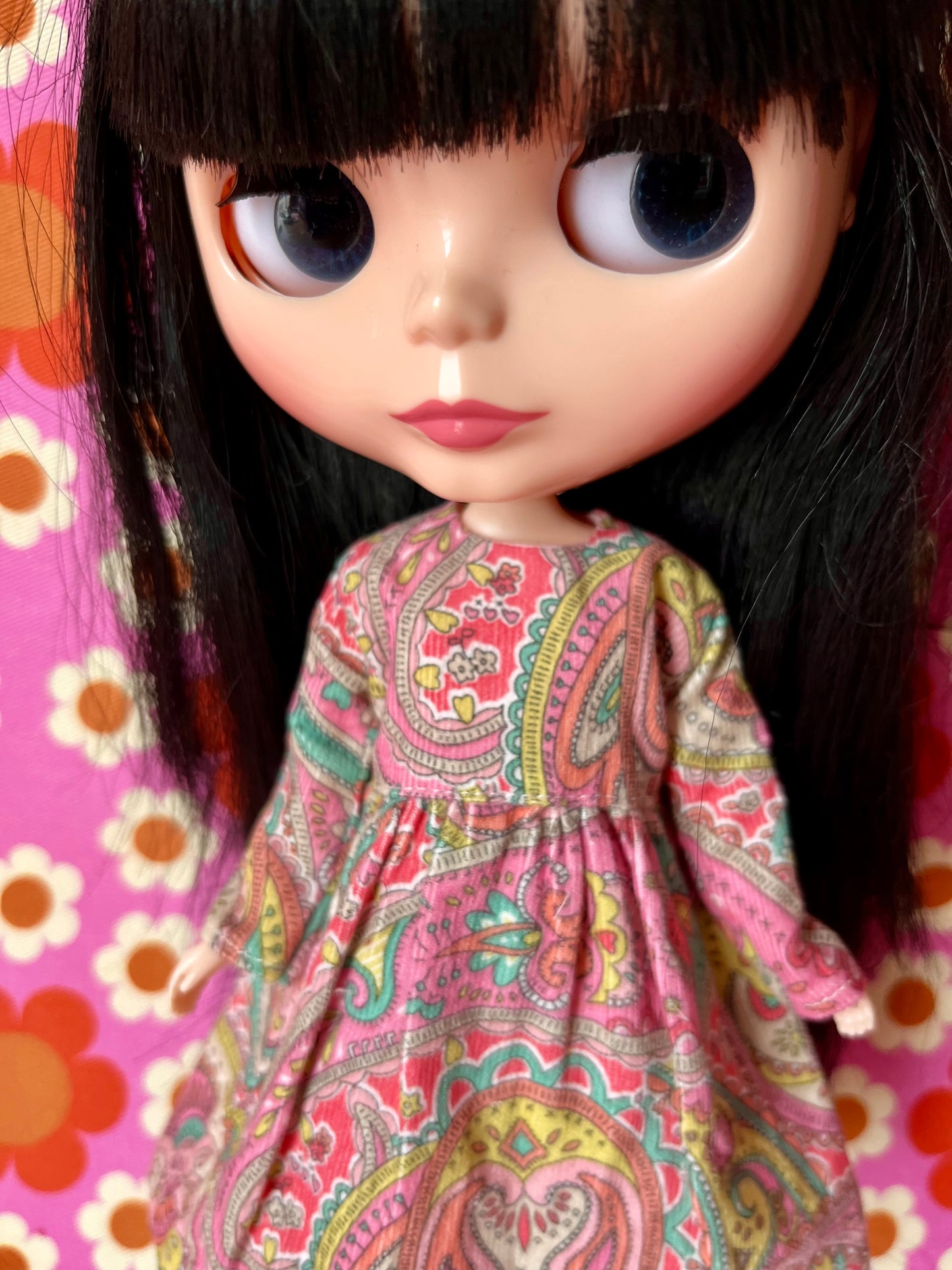 Liberty Corduroy Dress for Blythe Doll