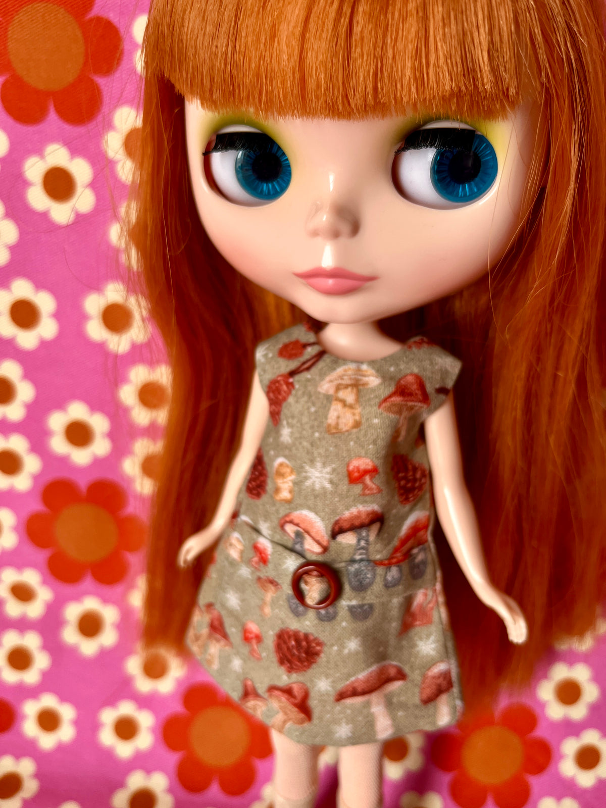 Woodland Mushroom Mod Cilla Shift dress