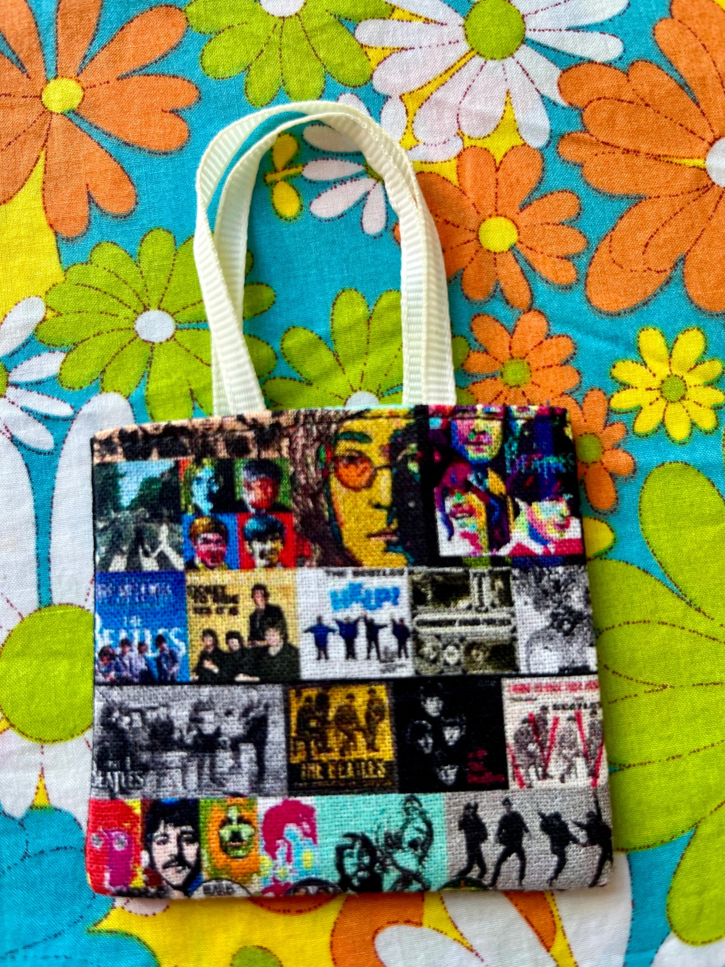 Beatles Fan printed  fabric Tote Bag (Bag only)