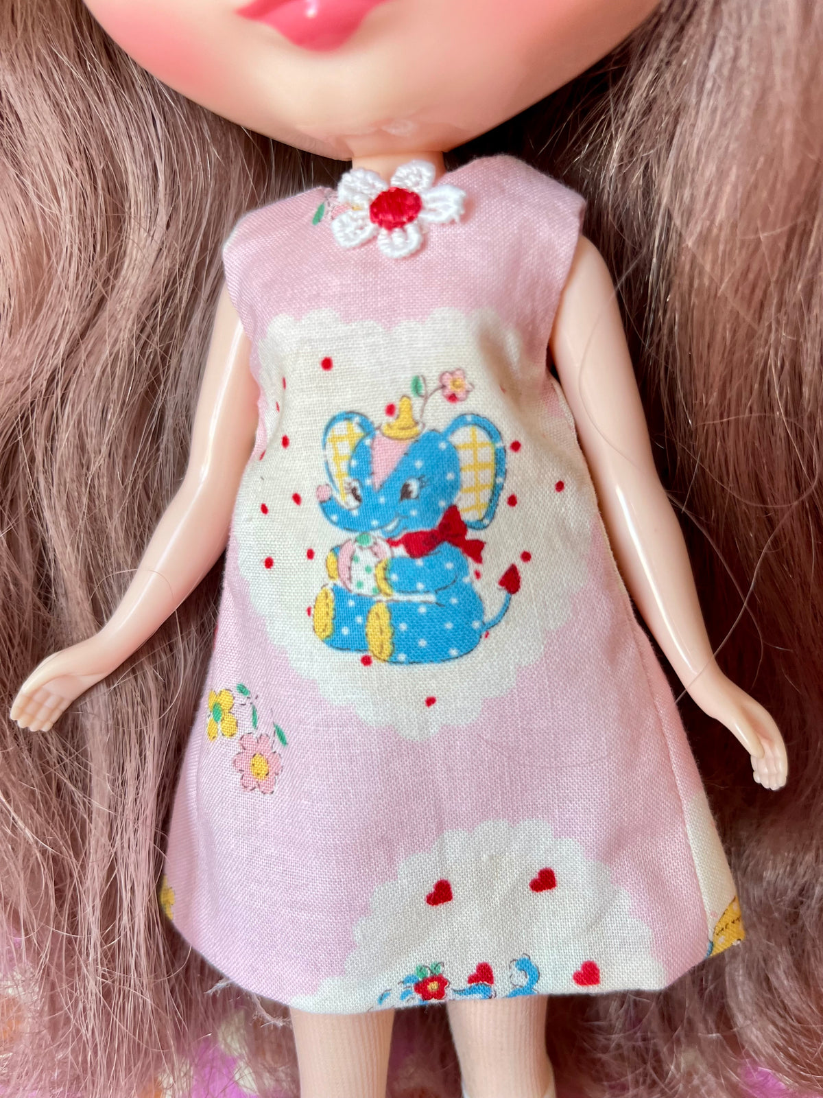 Pink Elephant Print Mod Cilla Shift dress