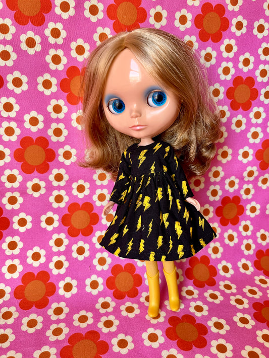 Rock & Roll Long Sleeve Dress for Blythe Doll