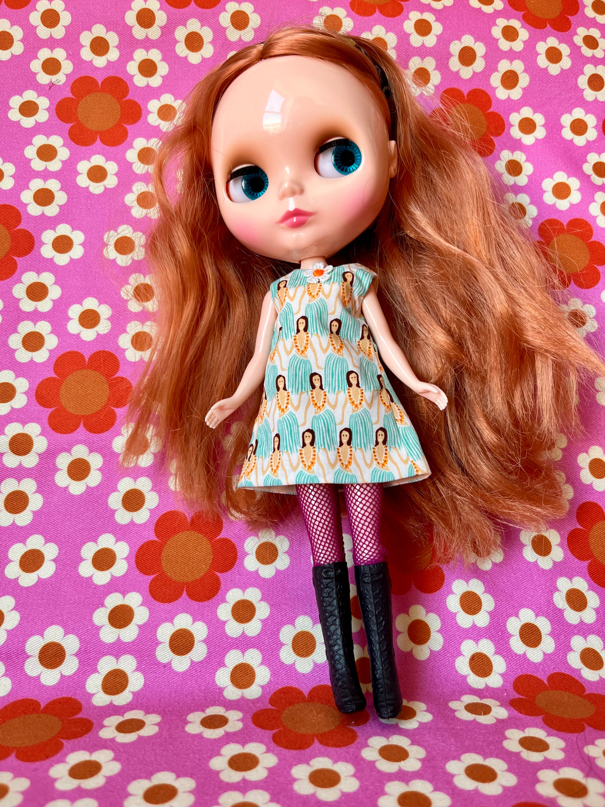 Hula Girl Print Mod Cilla Shift dress