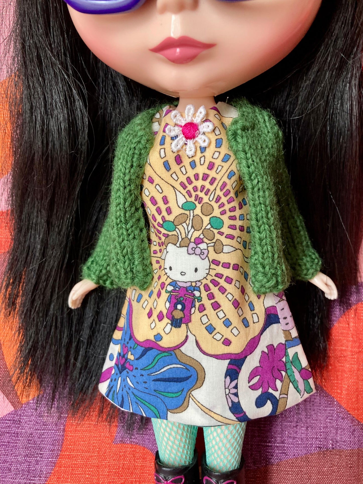 Love Blythe: Hello Kitty Liberty Limited Edition Shift Dress & Cardigan for Blythe Doll