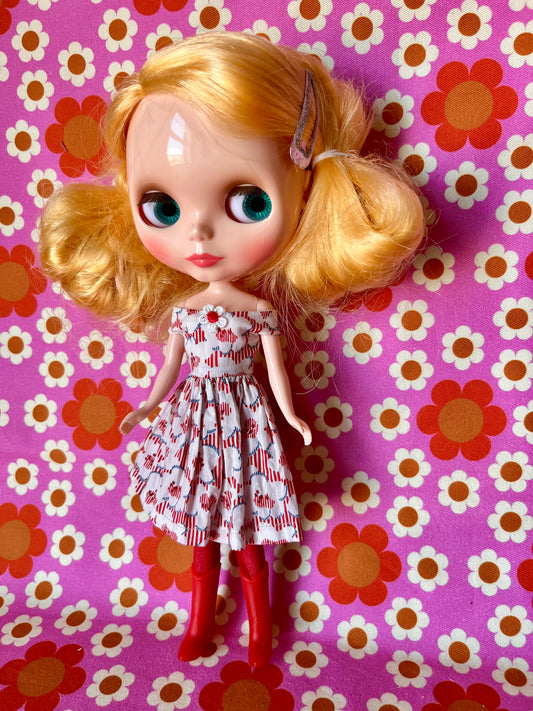 Liberty Off shoulder Sleeve Dress for Blythe Doll
