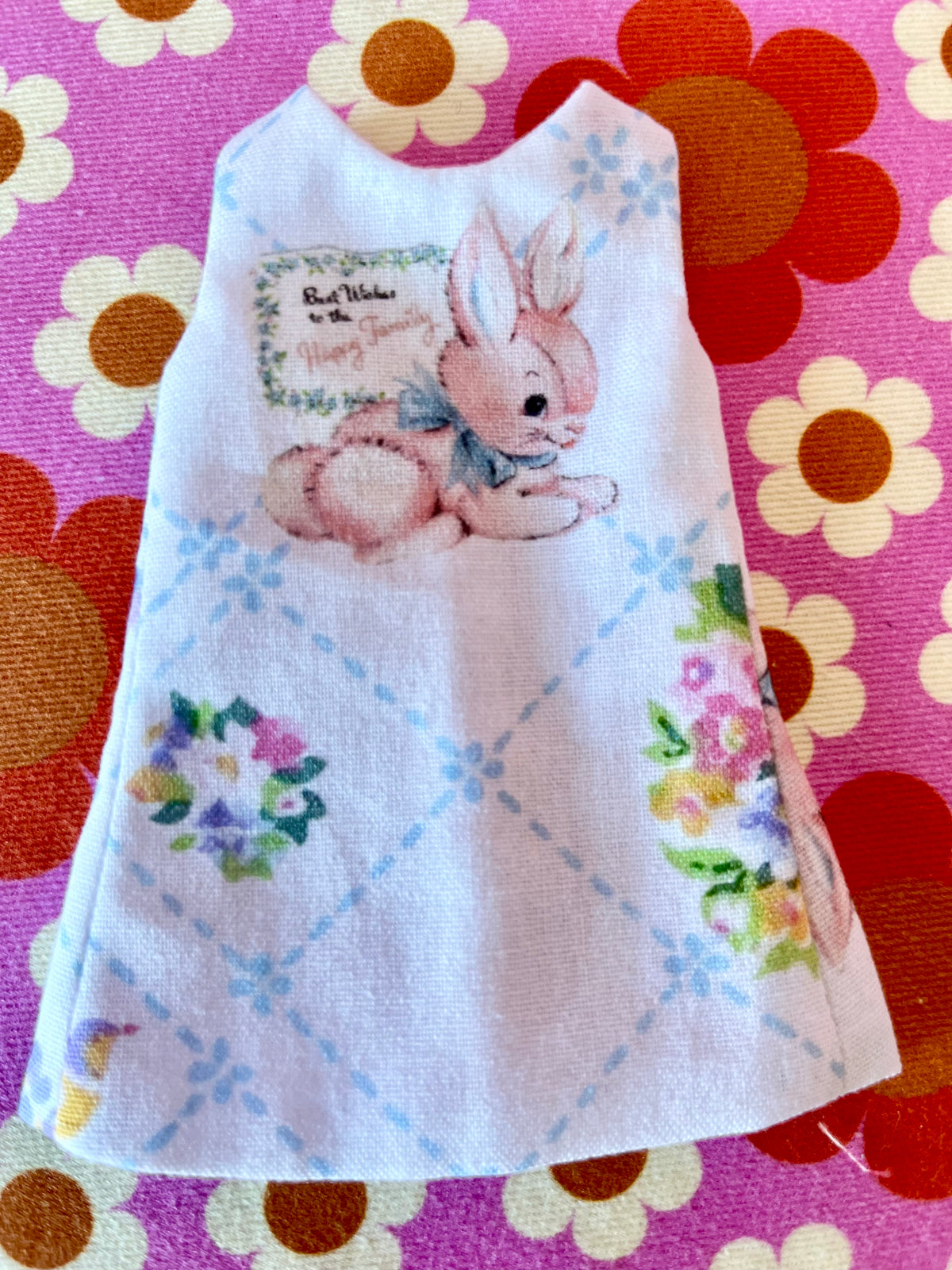 Cute Bunny Print Mod Cilla Shift dress