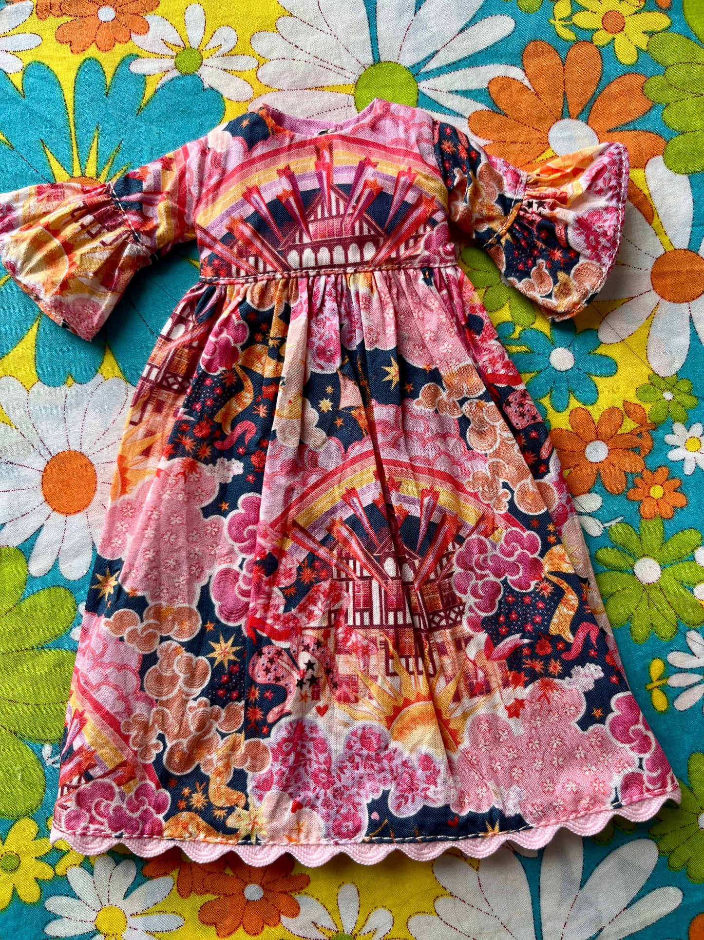 Liberty Magical Mysteey Tour Rainbow Psychedelic Dress