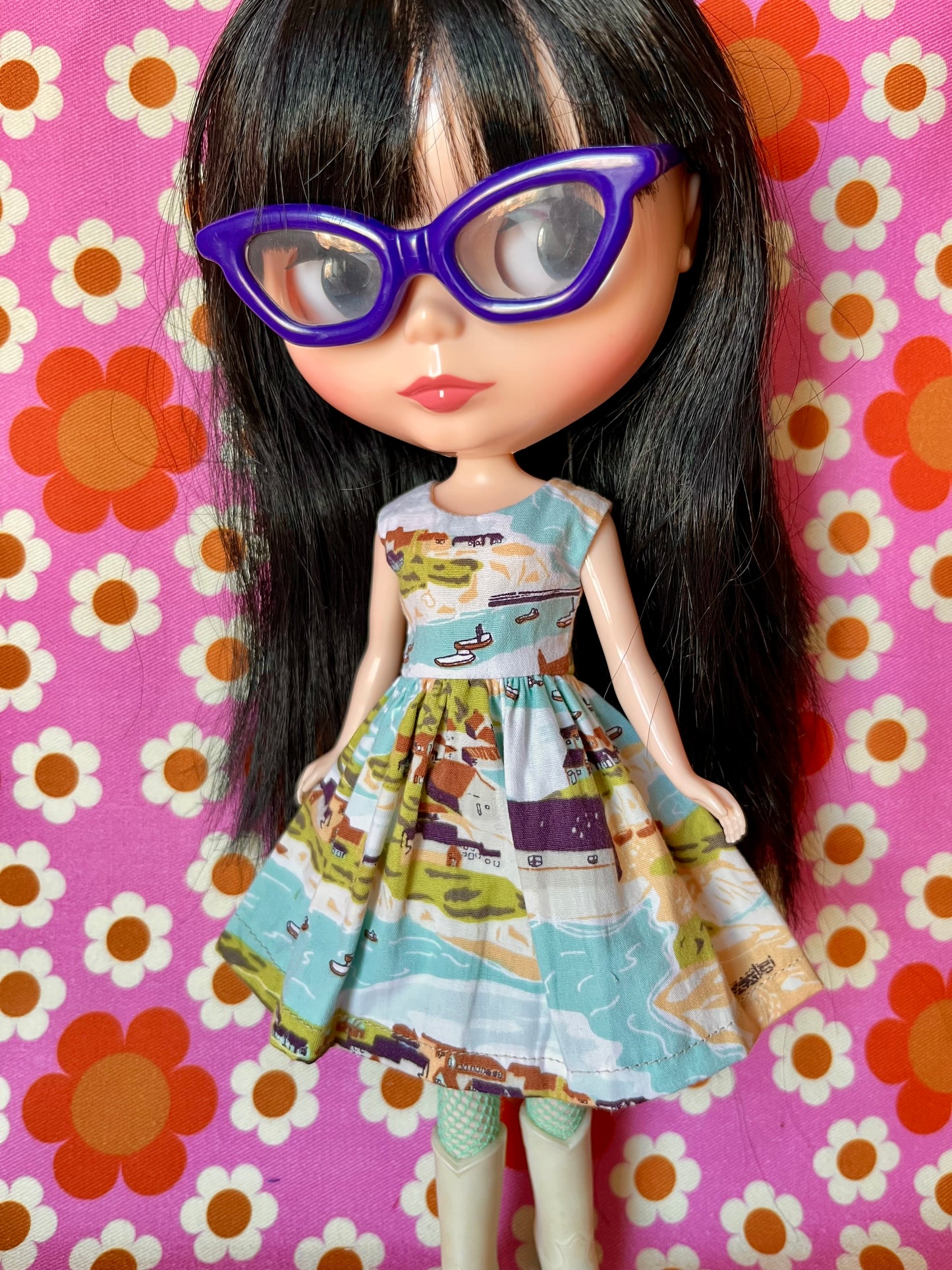 Seaside Coast Summer Simple Sleeveless Dress for Blythe