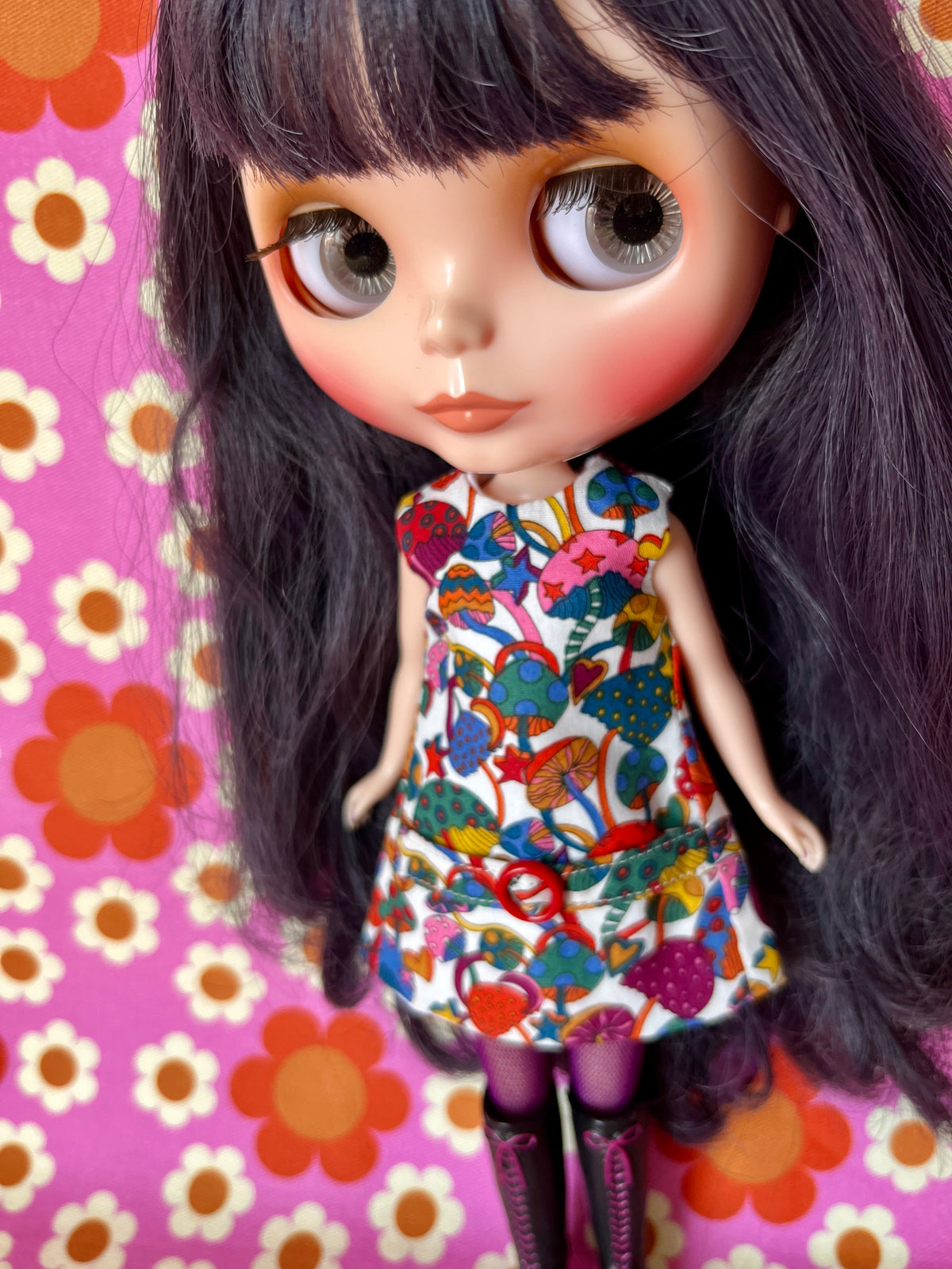 Psychedelic Mushroom Mod Cilla Shift dress