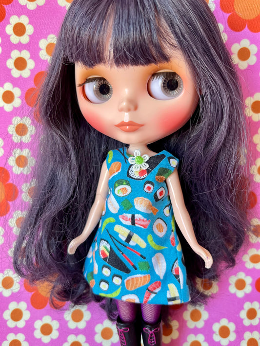 Sushi Print Mod Cilla Shift dress