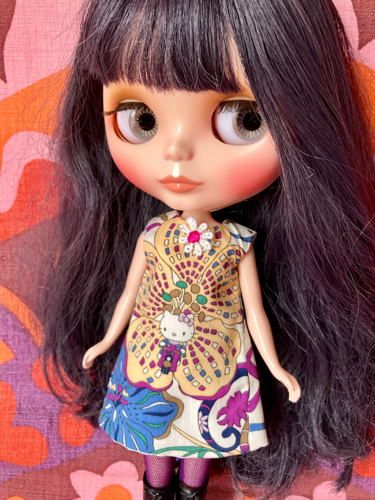 Love Blythe: Hello Kitty Liberty Limited Edition Shift Dress & Cardigan for Blythe Doll