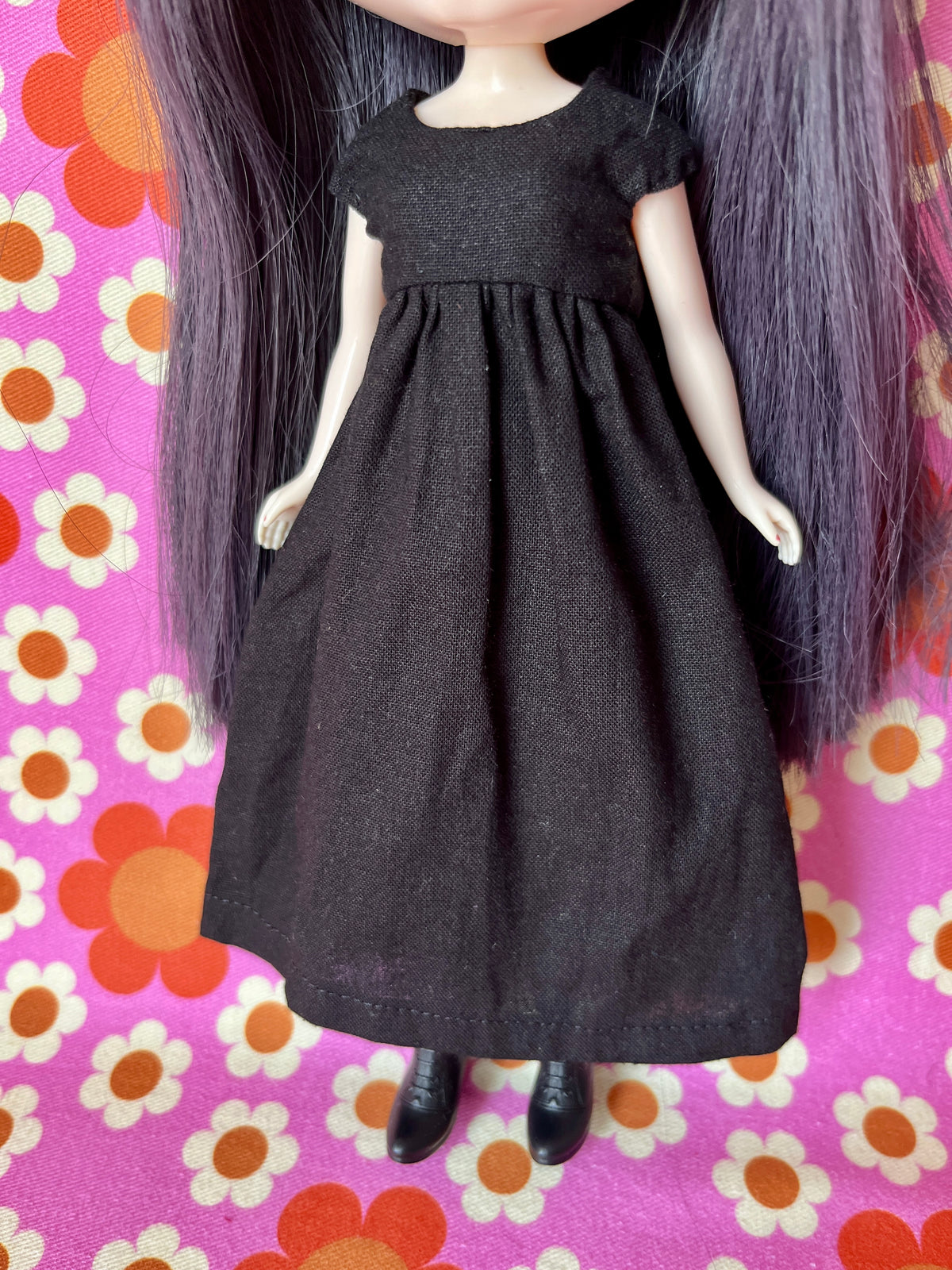 Goth Austen Black Regency Dress for Blythe Doll