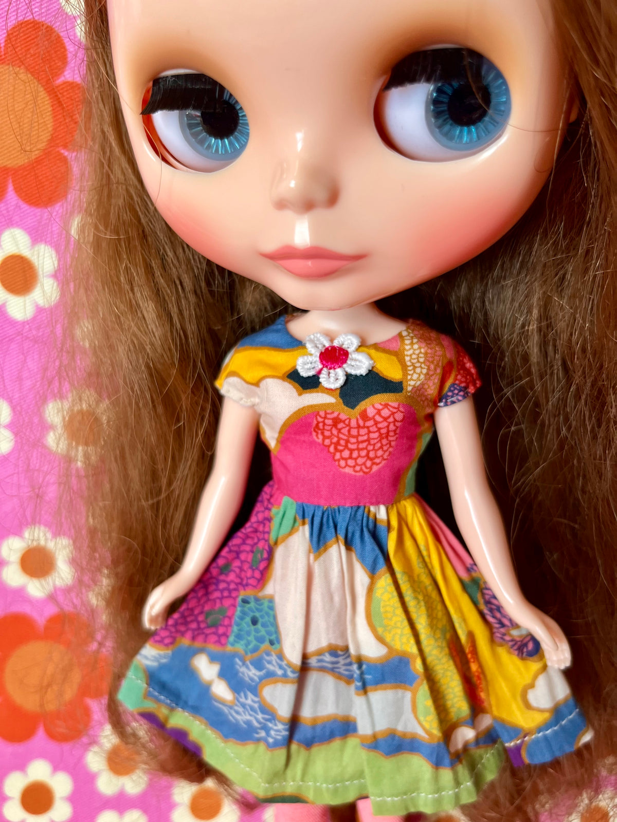 Liberty Landscape Summer Cap Sleeve Dress for Blythe Doll