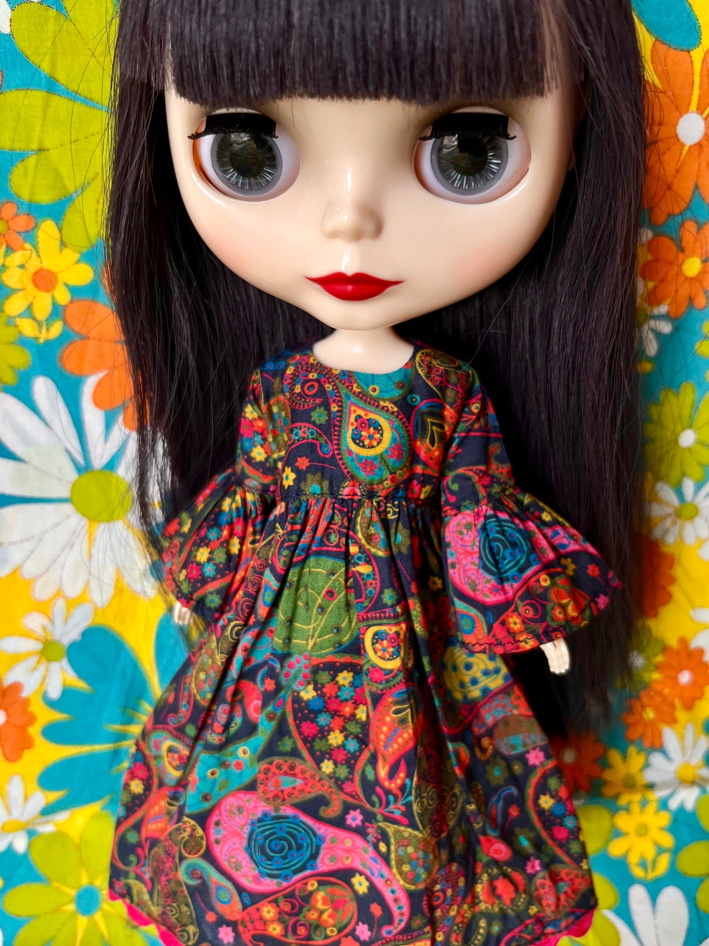 Liberty Neon Paisley Psychedelic Dress