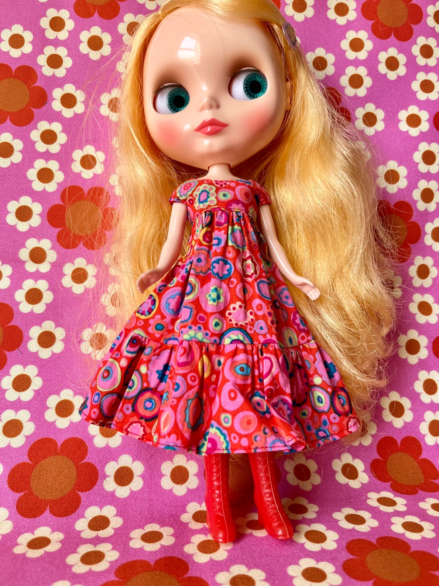 Paperweight  Hippie Red Dress for Blythe Doll