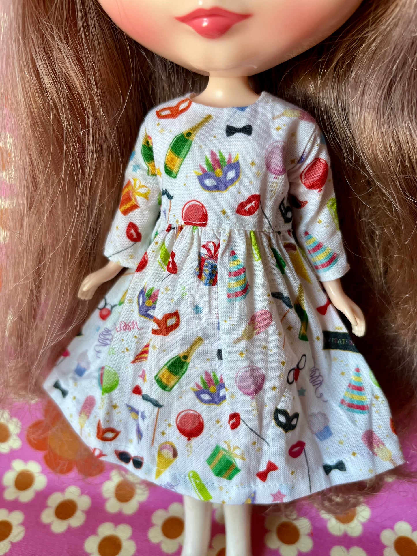 Party Time Long Sleeve Dress for Blythe Doll