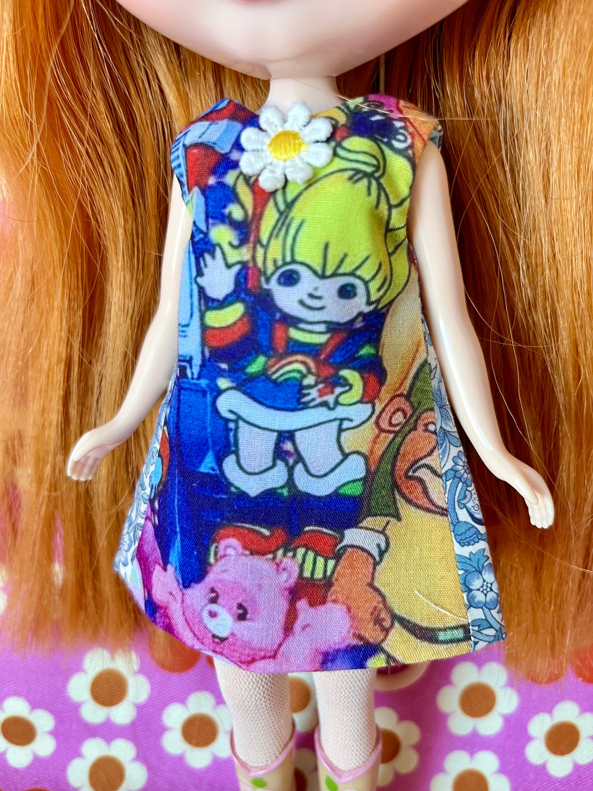 Rainbow Bright Print Mod Cilla Shift dress