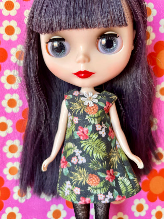 Pineapple Print Mod Cilla Shift dress