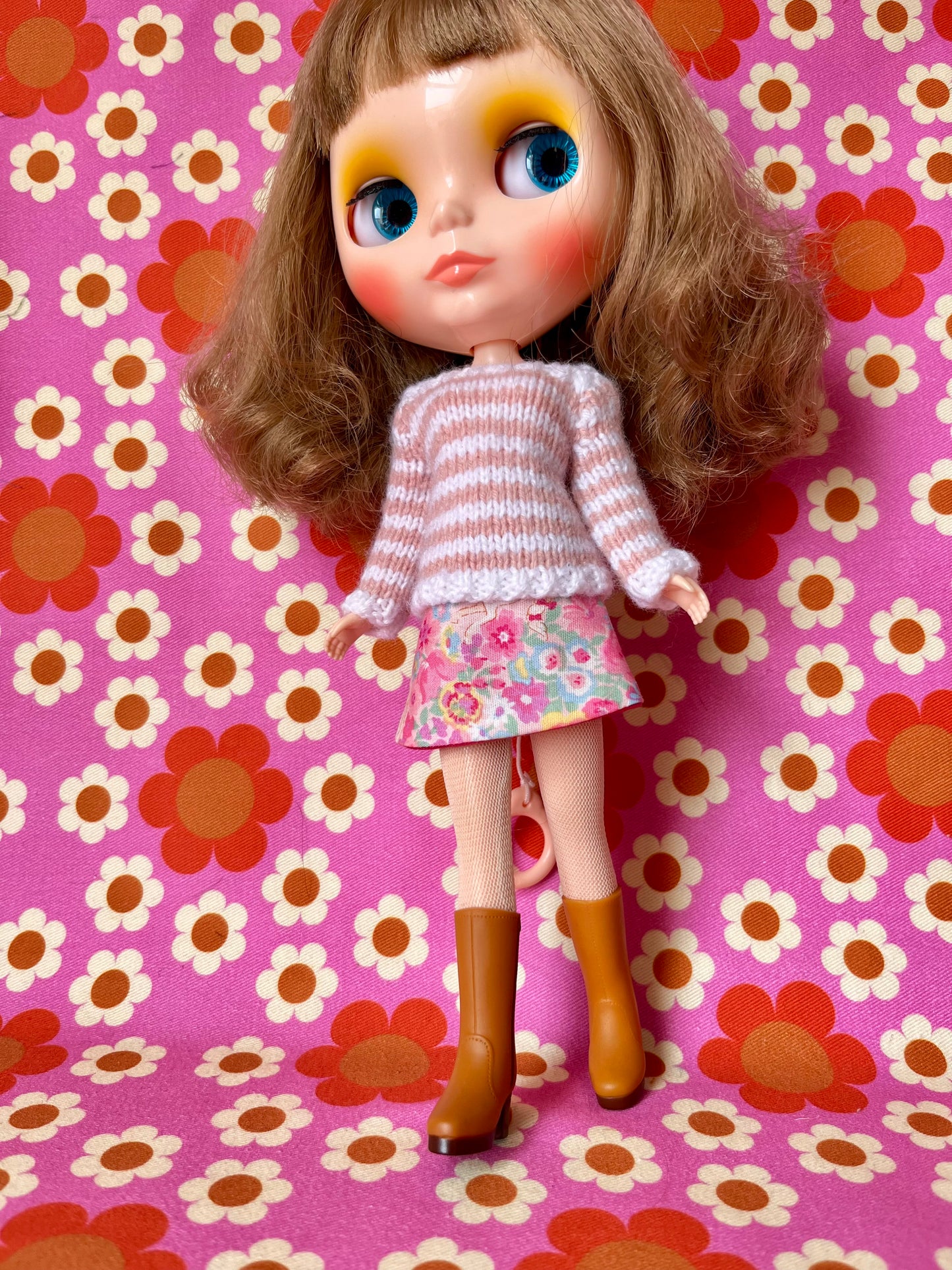 Breton Sweater & Skirt for Blythe Doll