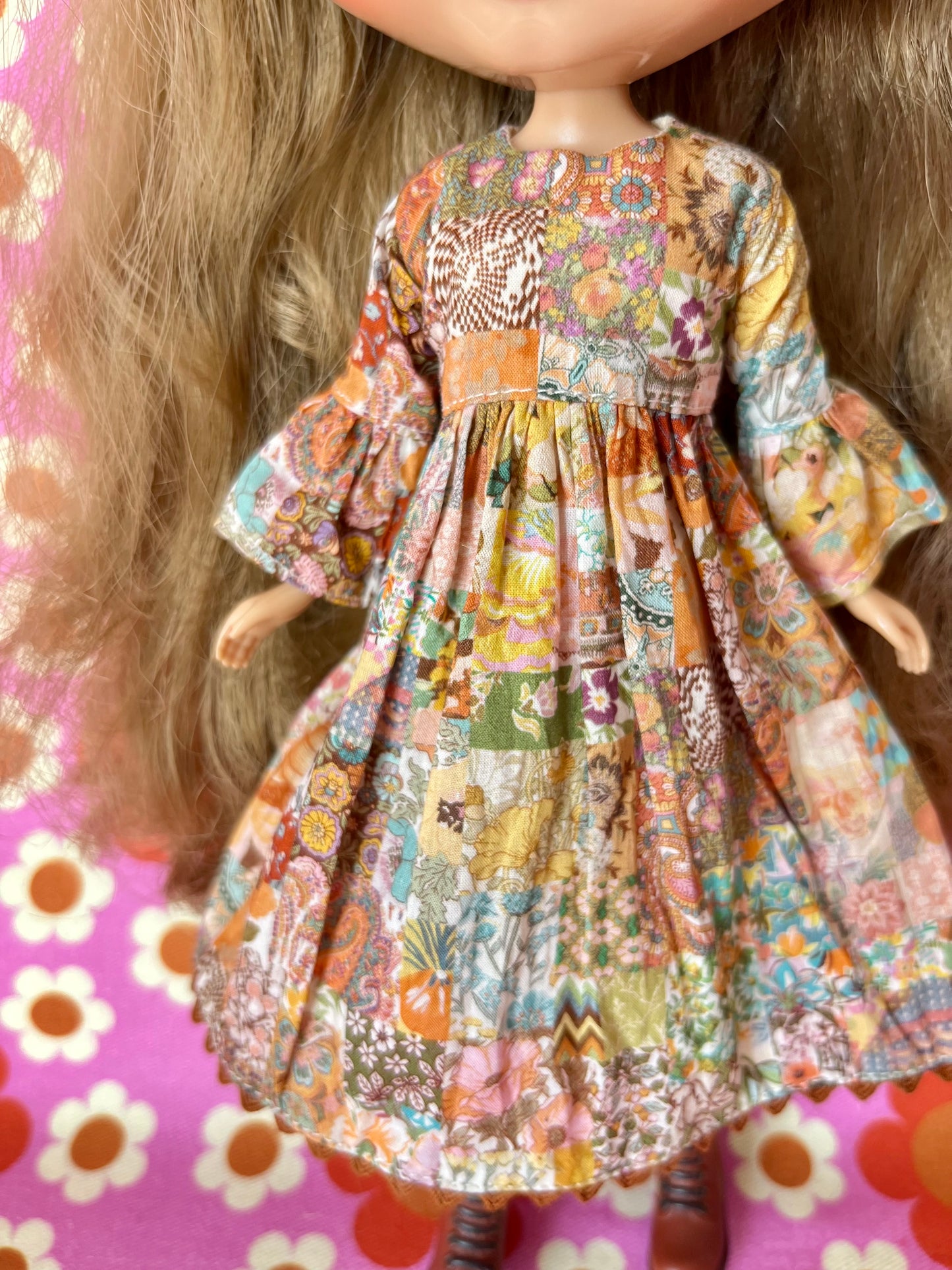 Liberty Vintage Patchwork Psychedelic Dress