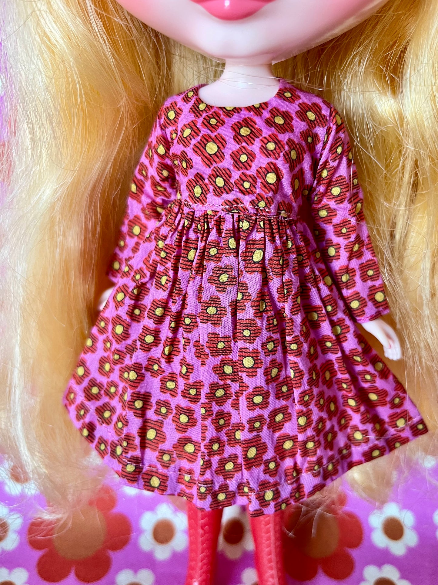 Liberty Long Sleeve Dress for Blythe Doll