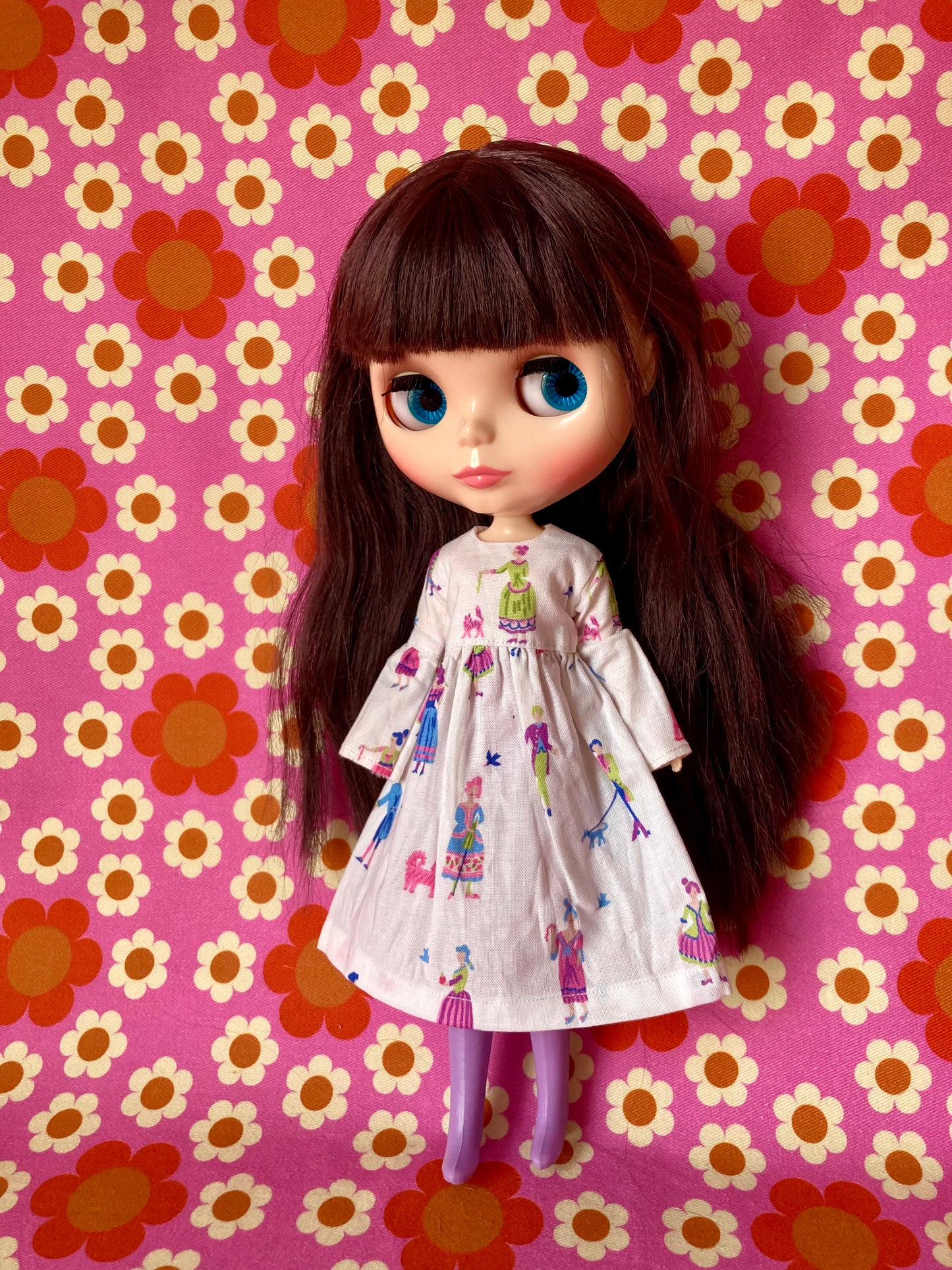 Georgian Lady Sale Long Sleeve dress for Blythe Doll